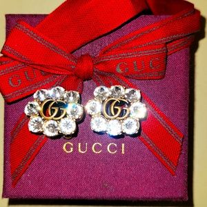 Gucci Crystal Double G Earrings